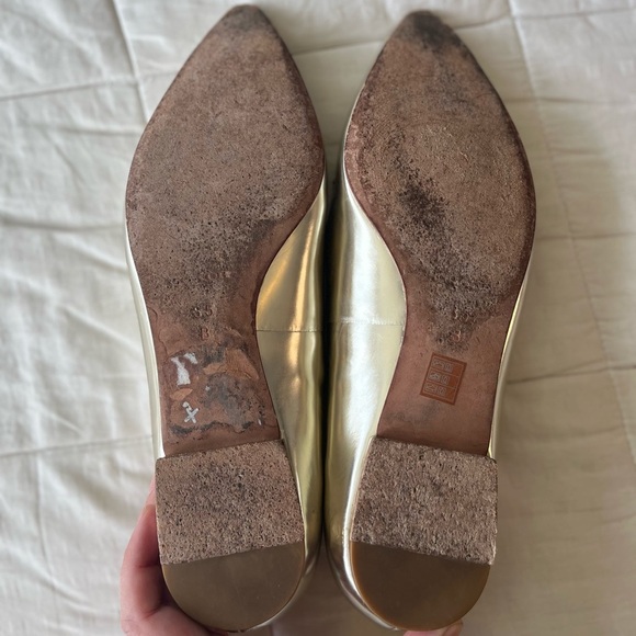Rare Coach Walsh Metallic Nubuck Leather Point Toe Flats 8.5B - Picture 9 of 15
